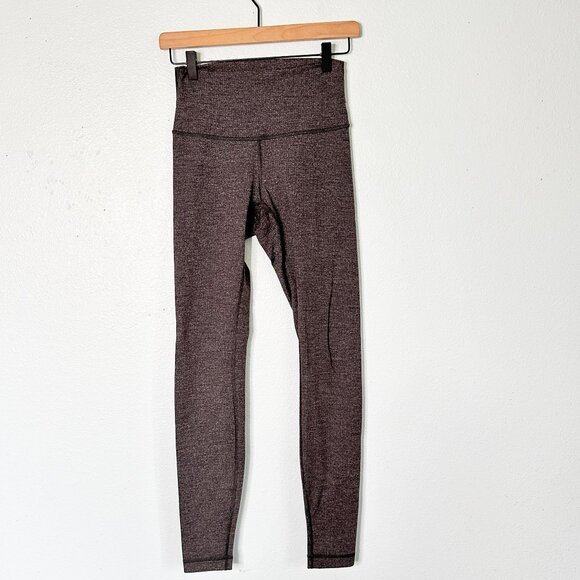 Lululemon Wunder Under Variagated Knit Luon Heathered Black 4 - Picture 1 of 5